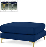 Julia Contemporary Modular Ottoman - Cozy Velvet Seating with Customizable Gold & Chrome Legs
