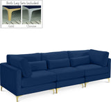 Julia Contemporary Modular Sofa - Soft Velvet Comfort with Customizable Gold & Chrome Legs