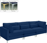 Julia Contemporary Modular Sofa - Soft Velvet Comfort with Customizable Gold & Chrome Legs