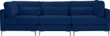Julia Contemporary Modular Sofa - Soft Velvet Comfort with Customizable Gold & Chrome Legs