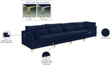 Julia Contemporary Modular Sofa - Soft Velvet Comfort with Customizable Gold & Chrome Legs