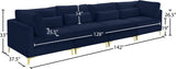 Julia Contemporary Modular Sofa - Soft Velvet Comfort with Customizable Gold & Chrome Legs