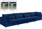 Julia Contemporary Modular Sofa - Soft Velvet Comfort with Customizable Gold & Chrome Legs