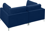 Julia Contemporary Modular Sofa - Soft Velvet Comfort with Customizable Gold & Chrome Legs