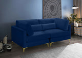 Julia Contemporary Modular Sofa - Soft Velvet Comfort with Customizable Gold & Chrome Legs