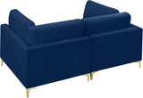 Julia Contemporary Modular Sofa - Soft Velvet Comfort with Customizable Gold & Chrome Legs