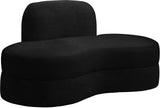 Mitzy Contemporary Loveseat – Elegant Kidney-Shaped Design for Modern Living Spaces and Comfort