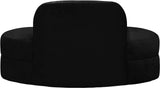 Mitzy Contemporary Loveseat – Elegant Kidney-Shaped Design for Modern Living Spaces and Comfort