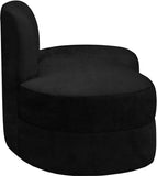 Mitzy Contemporary Loveseat – Elegant Kidney-Shaped Design for Modern Living Spaces and Comfort