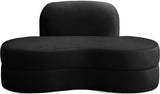 Mitzy Contemporary Loveseat – Elegant Kidney-Shaped Design for Modern Living Spaces and Comfort