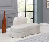Mitzy Contemporary Loveseat – Elegant Kidney-Shaped Design for Modern Living Spaces and Comfort