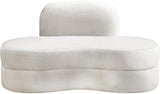 Mitzy Contemporary Loveseat – Elegant Kidney-Shaped Design for Modern Living Spaces and Comfort