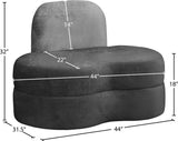 Mitzy Velvet Chair - Elegant Kidney-Shaped Design for Contemporary Spaces, Perfect for Relaxation
