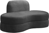 Mitzy Contemporary Loveseat – Elegant Kidney-Shaped Design for Modern Living Spaces and Comfort