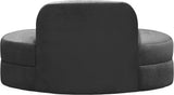 Mitzy Contemporary Loveseat – Elegant Kidney-Shaped Design for Modern Living Spaces and Comfort