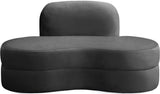 Mitzy Contemporary Loveseat – Elegant Kidney-Shaped Design for Modern Living Spaces and Comfort