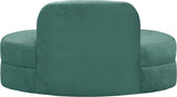 Mitzy Contemporary Loveseat – Elegant Kidney-Shaped Design for Modern Living Spaces and Comfort