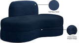 Mitzy Contemporary Loveseat – Elegant Kidney-Shaped Design for Modern Living Spaces and Comfort