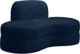 Mitzy Contemporary Loveseat – Elegant Kidney-Shaped Design for Modern Living Spaces and Comfort