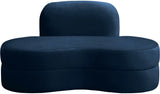 Mitzy Contemporary Loveseat – Elegant Kidney-Shaped Design for Modern Living Spaces and Comfort