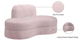 Mitzy Contemporary Loveseat – Elegant Kidney-Shaped Design for Modern Living Spaces and Comfort