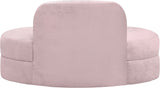 Mitzy Contemporary Loveseat – Elegant Kidney-Shaped Design for Modern Living Spaces and Comfort