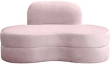 Mitzy Contemporary Loveseat – Elegant Kidney-Shaped Design for Modern Living Spaces and Comfort