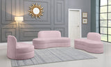Mitzy Contemporary Loveseat – Elegant Kidney-Shaped Design for Modern Living Spaces and Comfort