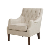 Diamond Tufted Vintage Lounge Chair, Cream *