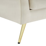 Lips Velvet Chair - Luxurious Boudoir-Inspired Design with Gold Metal Legs for Modern Living Spaces
