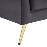 Lips Velvet Chair - Luxurious Boudoir-Inspired Design with Gold Metal Legs for Modern Living Spaces