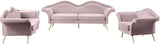 Lips Velvet Loveseat - Stunning Pouty Design with Gold Legs for a Luxurious Living Room Upgrade