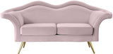 Lips Velvet Loveseat - Stunning Pouty Design with Gold Legs for a Luxurious Living Room Upgrade