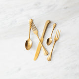 San Marco Gold Antiqued 20pc Flatware Set