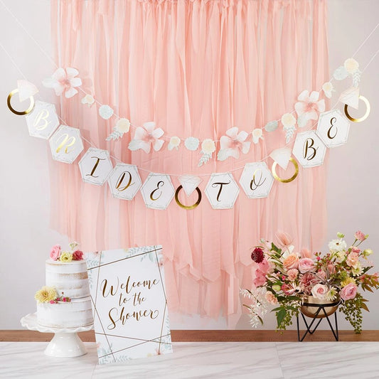 Geometric Floral Bridal Shower Party Decor Kit