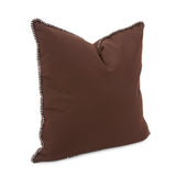 20 x 20 Outdoor Pillow with Dec Cord- Seascape Chocolate- Poly Insert