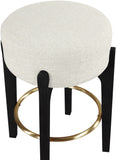 Torino - Backless Counter Stool With Brushed Black Base (Set of 2)