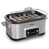 8 Quart Slow Cooker Roaster Oven, 12 in 1 Multi-Cooker Food