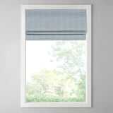 Basketweave Room Darkening Cordless Roman Shade, Blue