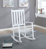 Annie Slat Back Solid Wood Rocking Chair White
