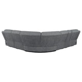Bahrain 6-piece Modular Power Reclining Sectional Charcoal