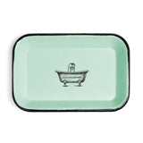 Blue Stallion Green Enamel Soap Caddy Tray