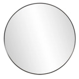 Steele Black Round Mirror