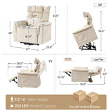 Lift Assist Power Recliner Geri Chair with Intense Massage And Heat