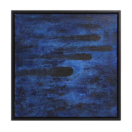 Comet Blue Flare Hand Painted Original Art