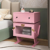 Modern Nightstand with Led Light Strips