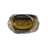 Dusty Olive Crystalized Glass Vase- Short