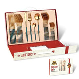 24pcs Stainless Steel Cutlery Set Gift Box