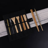 Portable Bamboo Cutlery Set with Travel Bag