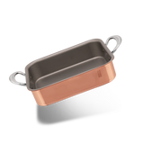 Mauviel M'MINIS Copper Roasting Pan With Stainless Steel Handles, 7.1 x 5.5-In